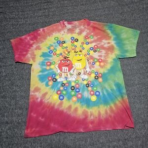 Vintage 2016 M&M’s Character Tie Dye Graphic Tee XL